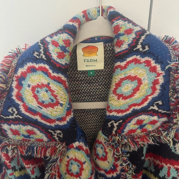 Colorful Alanui Style Patterned Knit Cardigan - Picture 3 of 6